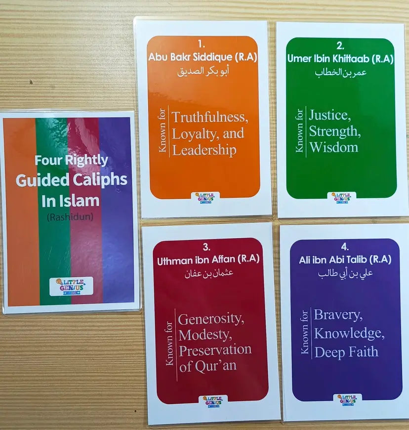 Four Great Angels & Rightly Guided Caliphs in Islam – Flashcards Set