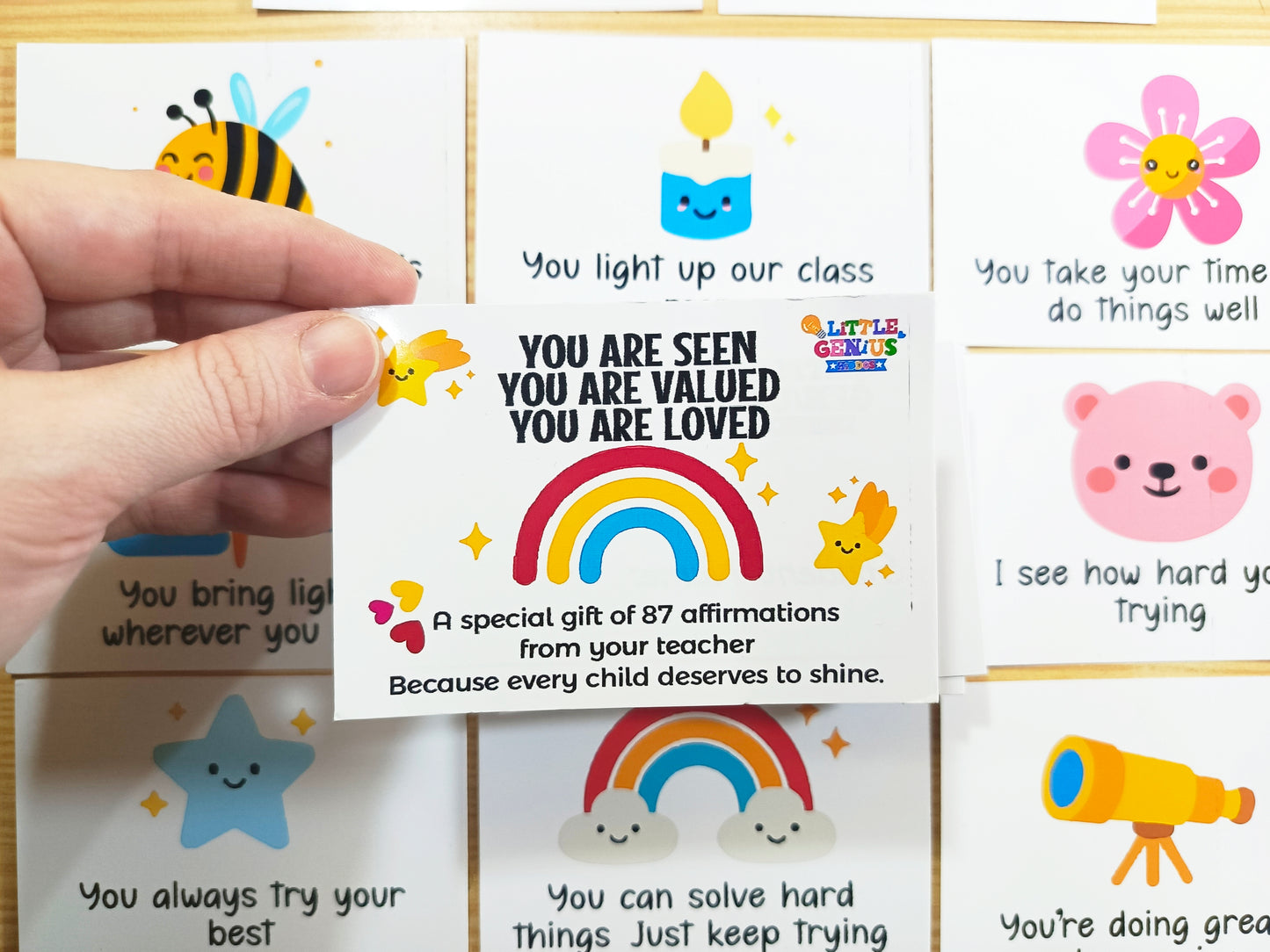 You Are Seen, Valued & Loved β Affirmation Cards Set (87 Pieces)