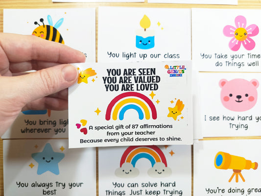 You Are Seen, Valued & Loved – Affirmation Cards Set (87 Pieces)
