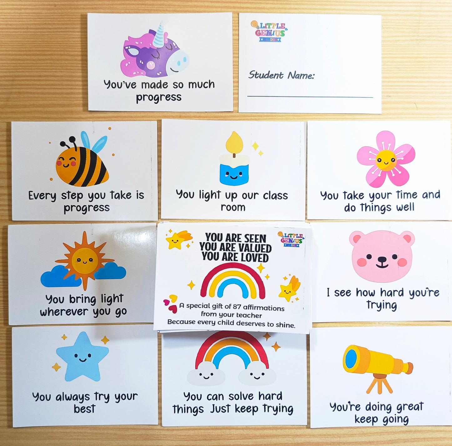 You Are Seen, Valued & Loved β Affirmation Cards Set (87 Pieces)