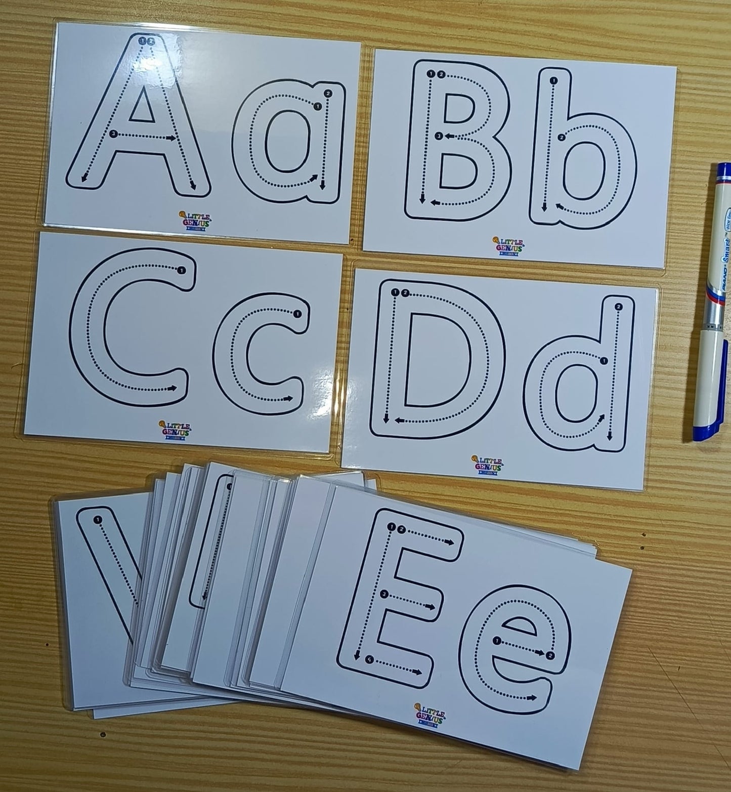 Tracing Alphabet Practicing Flashcards With Marker Included
