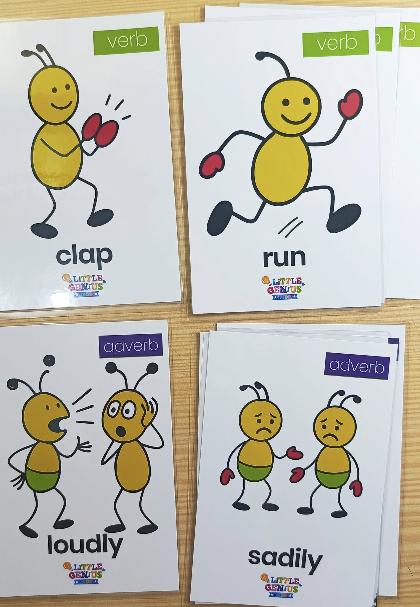 Verbs and Adverbs Flashcards