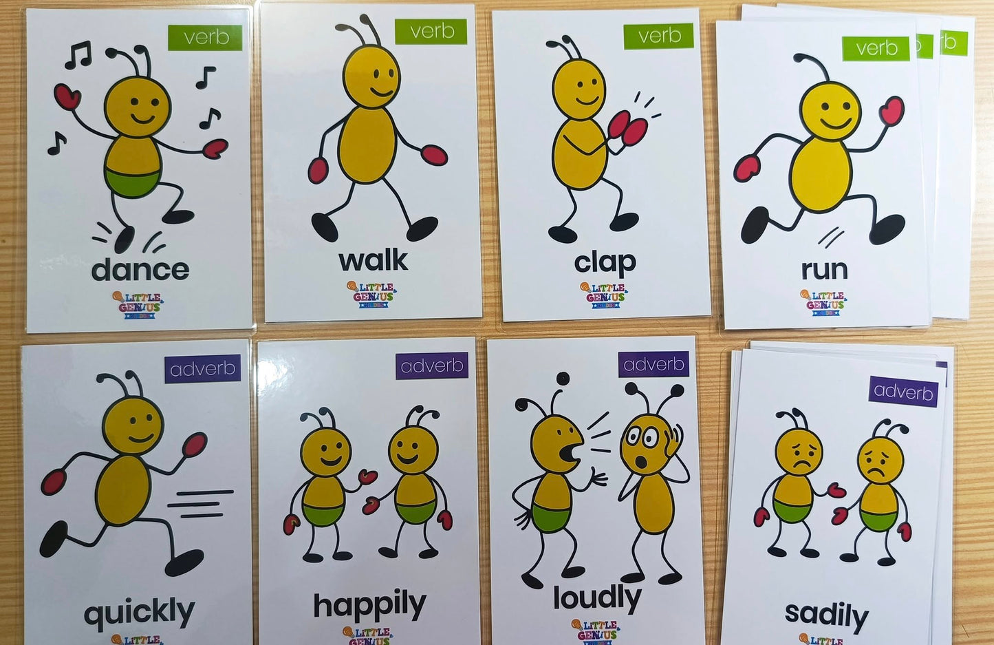 Verbs and Adverbs Flashcards