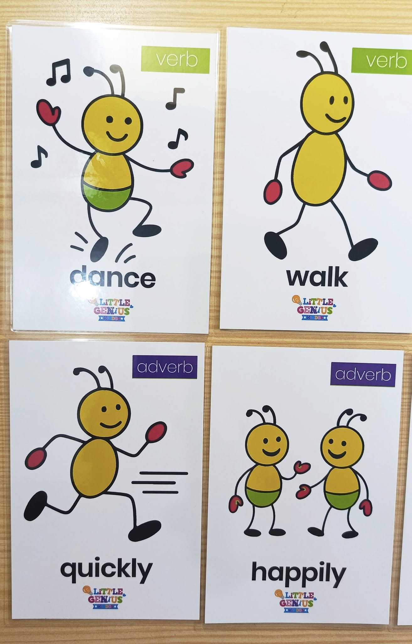 Verbs and Adverbs Flashcards