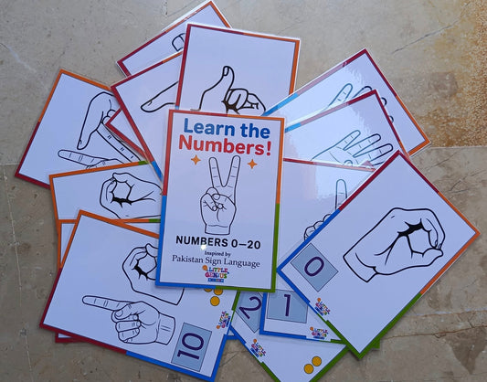 Pakistan Sign Language – 0-20 Flashcards