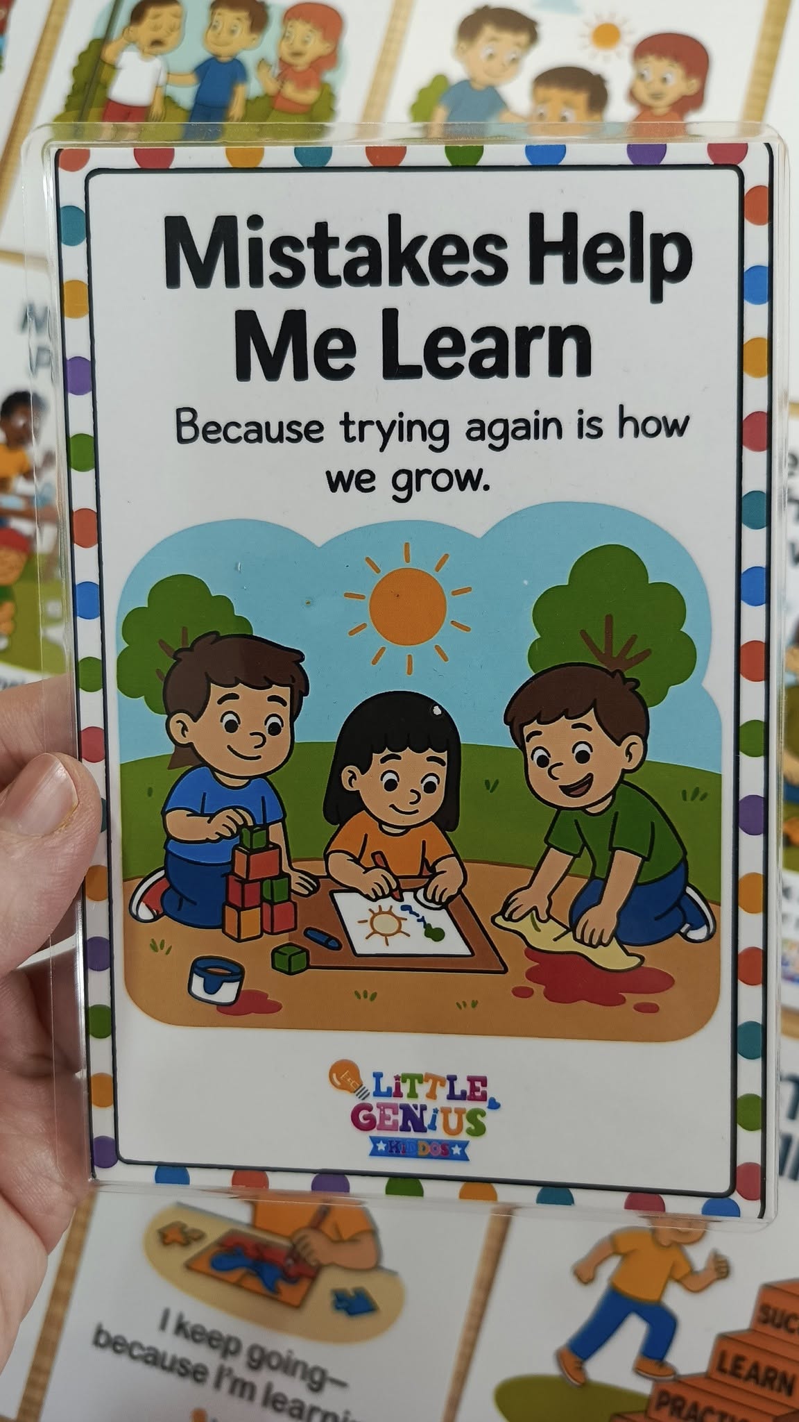 Mistakes Help me Learn Flashcards Set