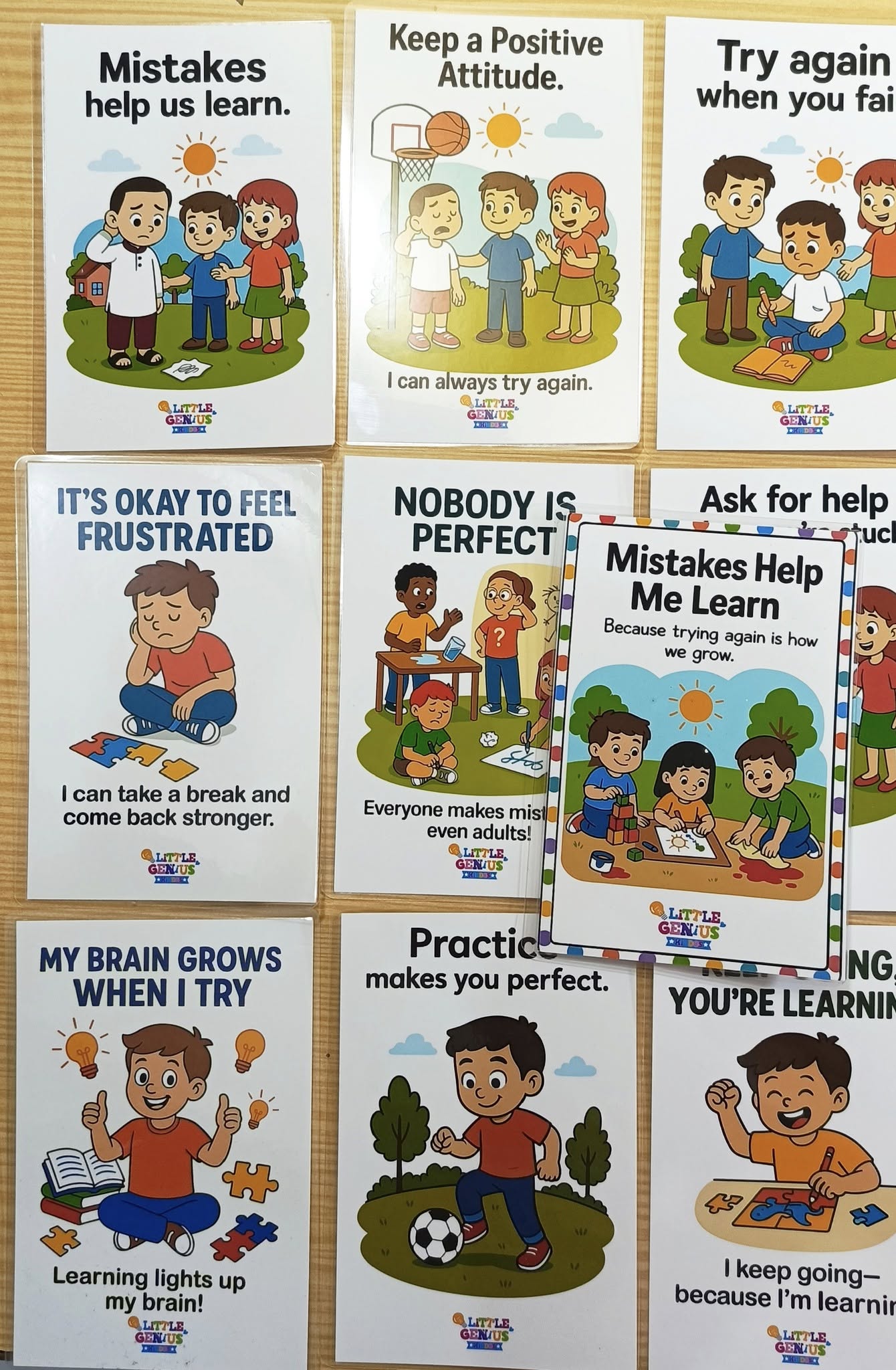 Mistakes Help me Learn Flashcards Set