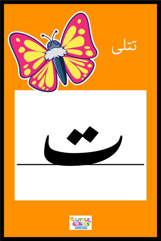 حروفِ تہجی رنگین فلیش کارڈز – Harf-e-Tahajji Colorful Flashcards