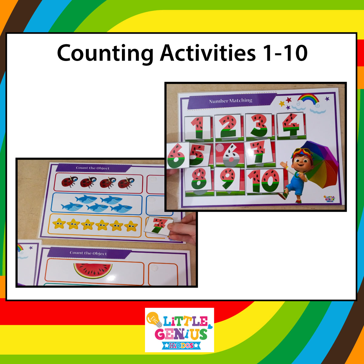 1–10 Counting Busybook Activity– 4 Interactive Sheets