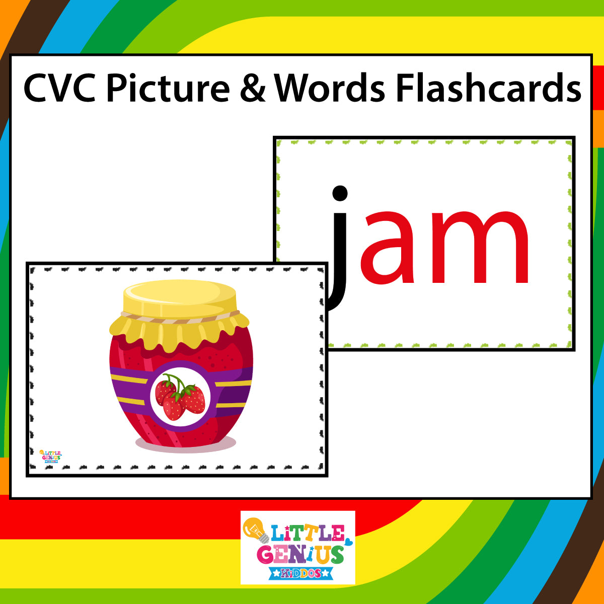 CVC Words And Picture Flashcards