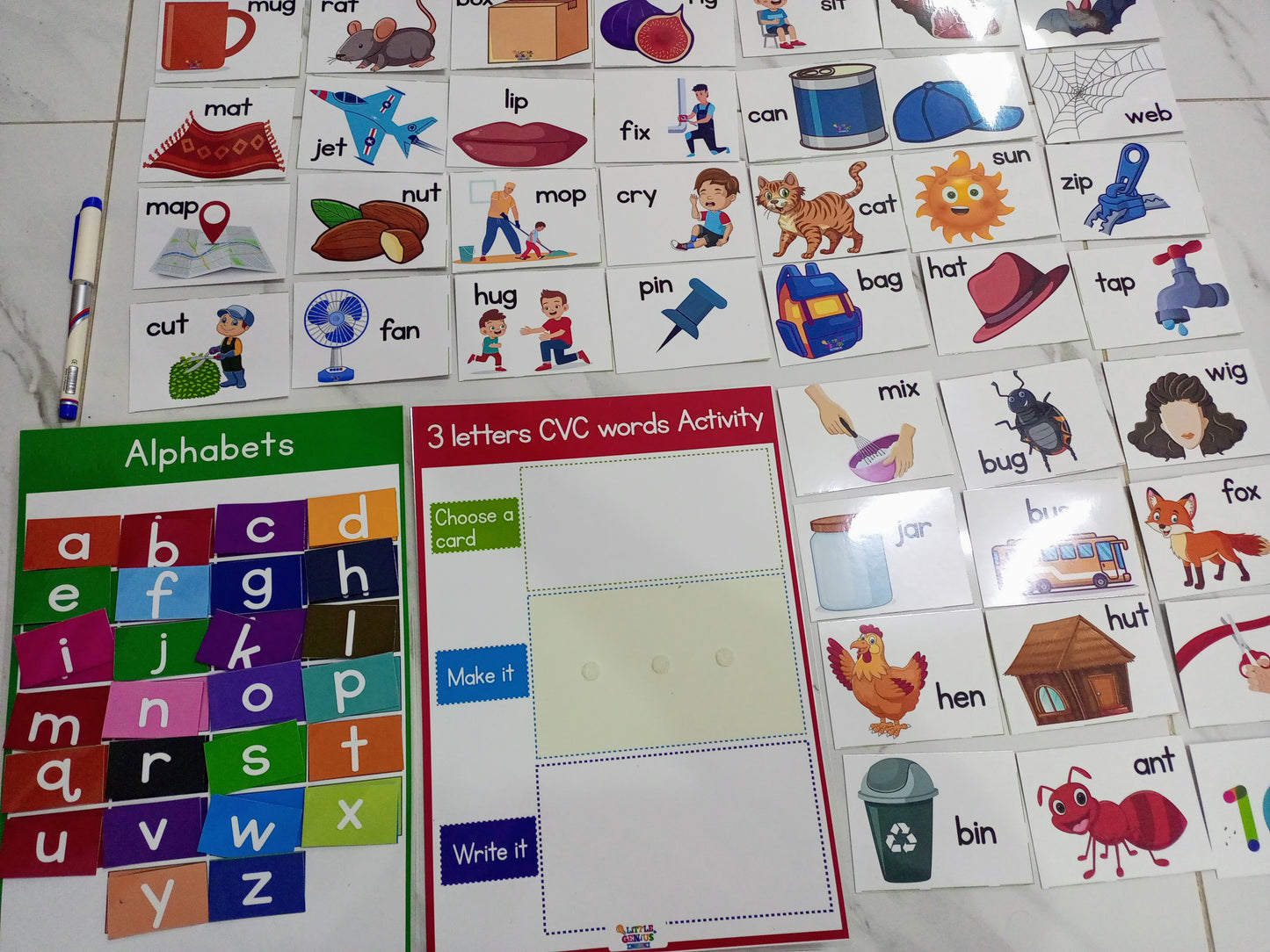 CVC Activity with Sticking Alphabets– Build, Read & Write!