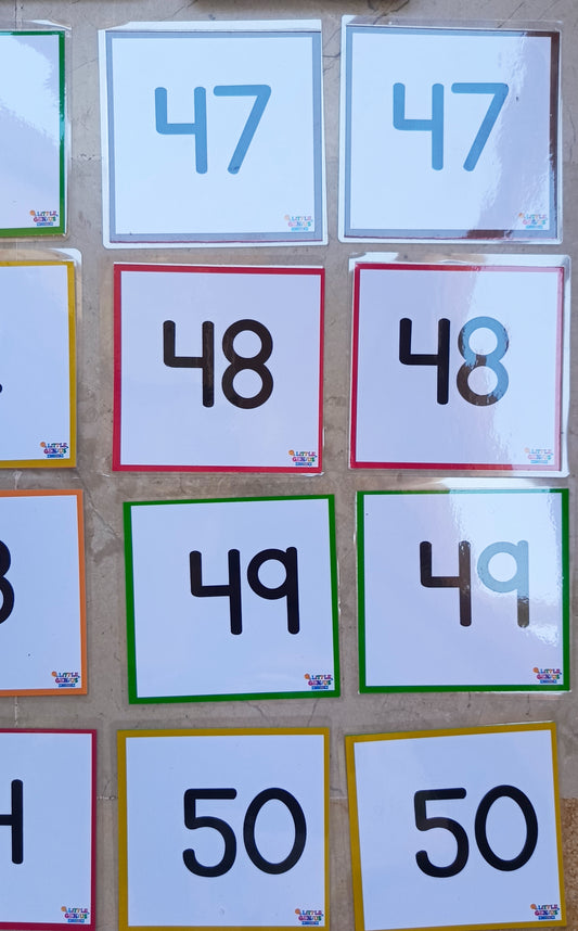 1–50 Number Matching Cards – Visual Number Recognition & Matching Set (ABLLS-R B, C, R)