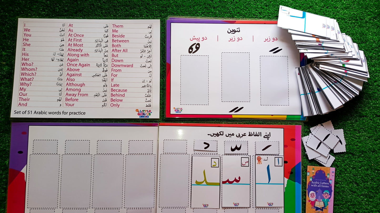Arabic Letters with All Forms – Ready & Laminated Learning Cards