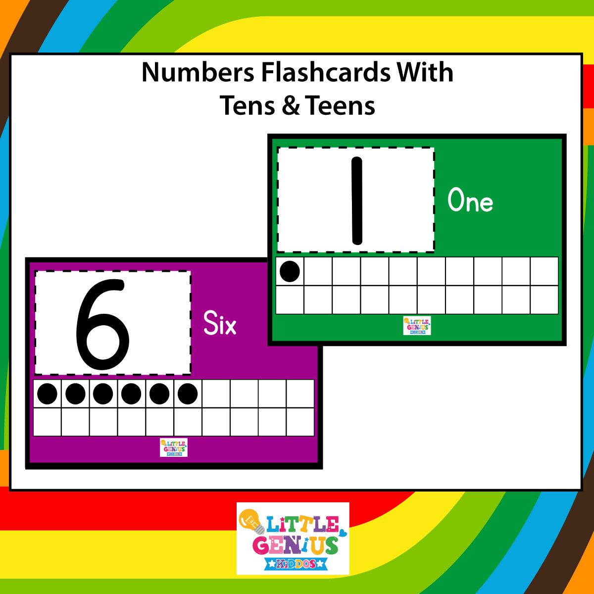 Numbers 1β20 Flashcards β With Tens & Teens
