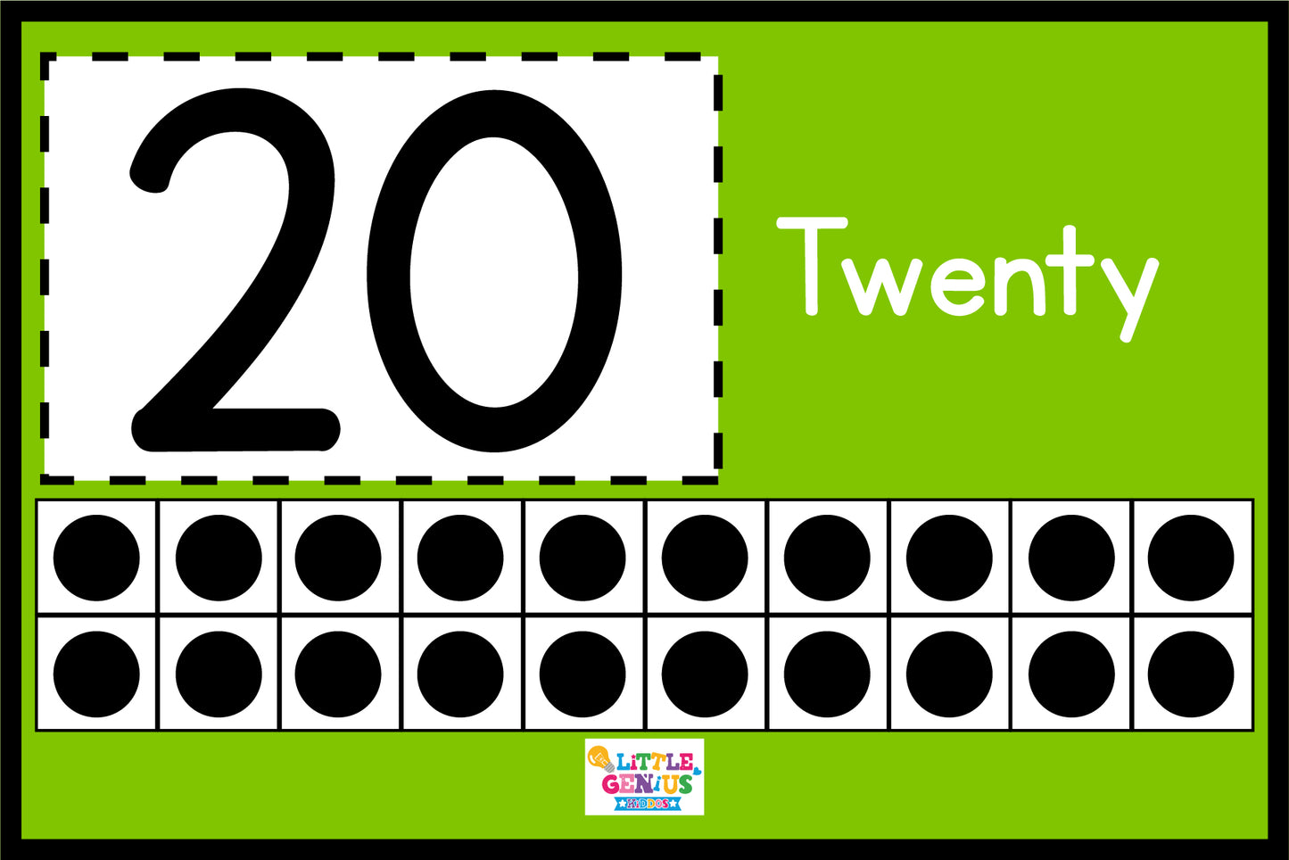 Numbers 1β20 Flashcards β With Tens & Teens