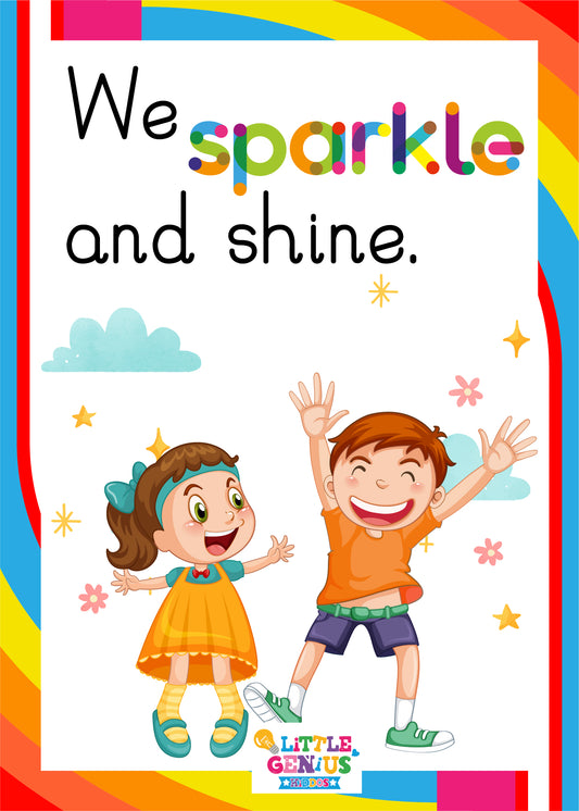 Large Positive Affirmations Flashcards For Classroom Decor