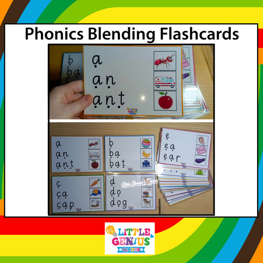 Phonics Blending Flashcards – With Clip