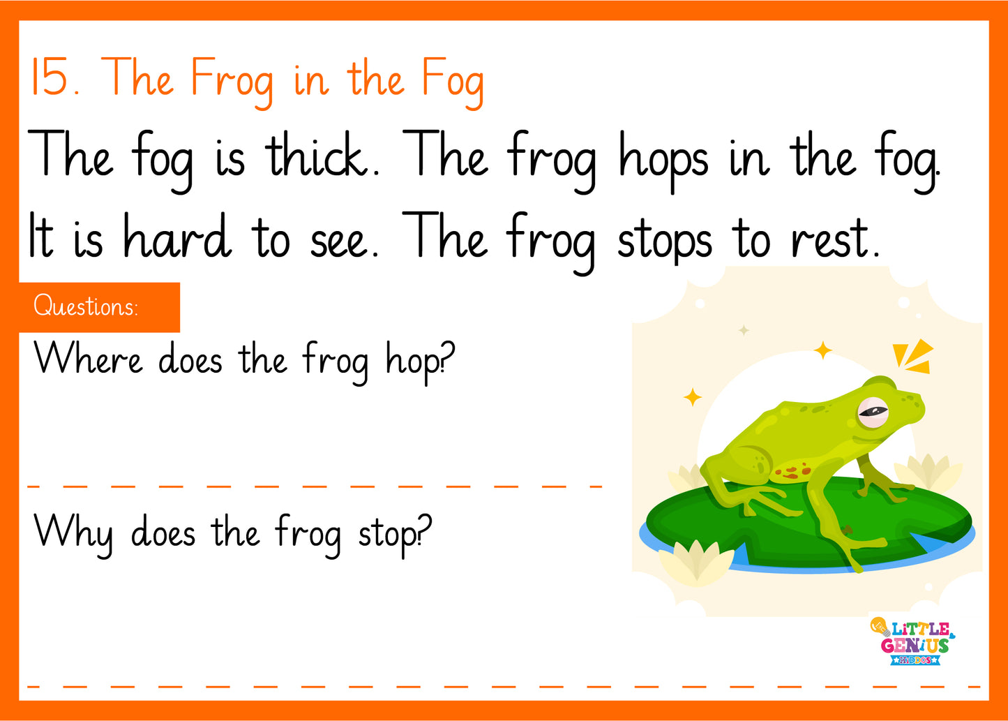 15 Phonics & CVC Comprehension Cards β For Early Readers