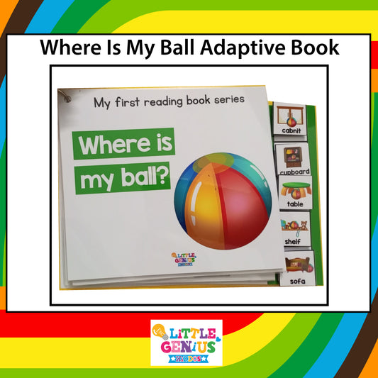 Where Is My Ball? Adaptive Book – A5 Size, Velcro-Based