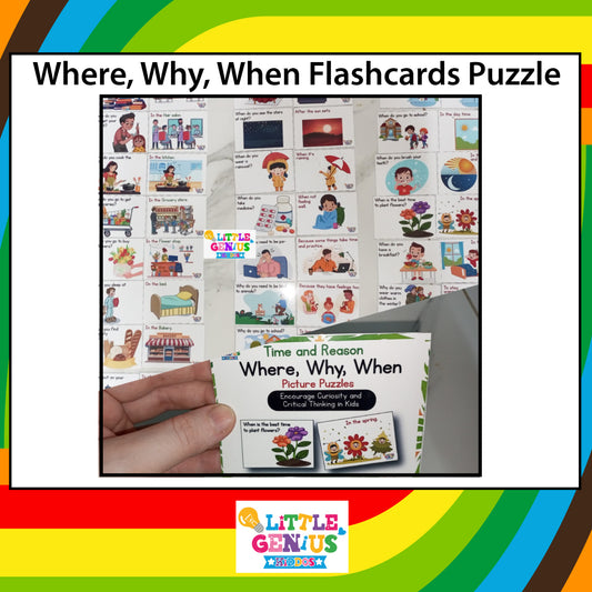 Where, Why, When – Flashcards Puzzle Set