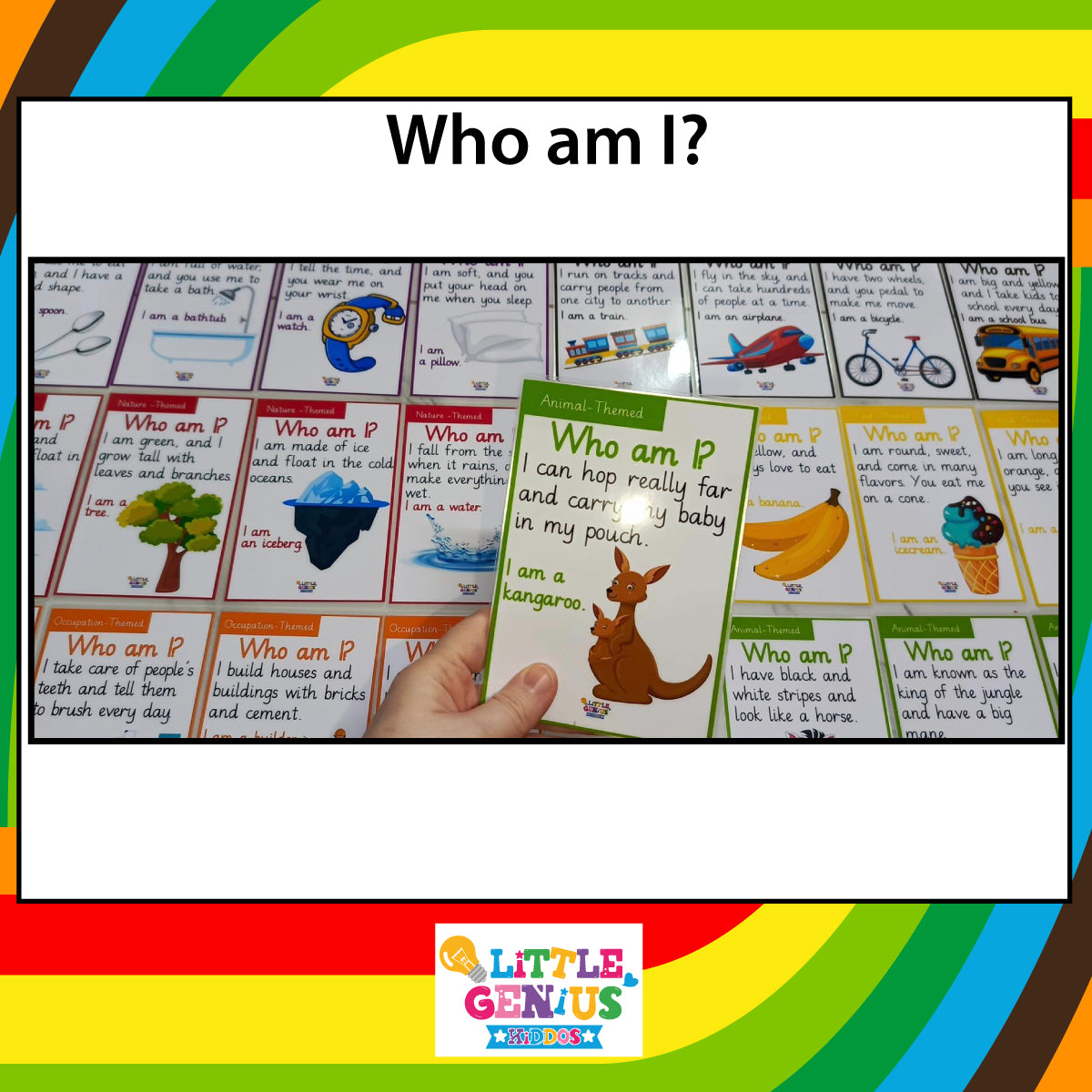 30 “Who Am I?” Flashcards Game – Guess, Learn & Explore!