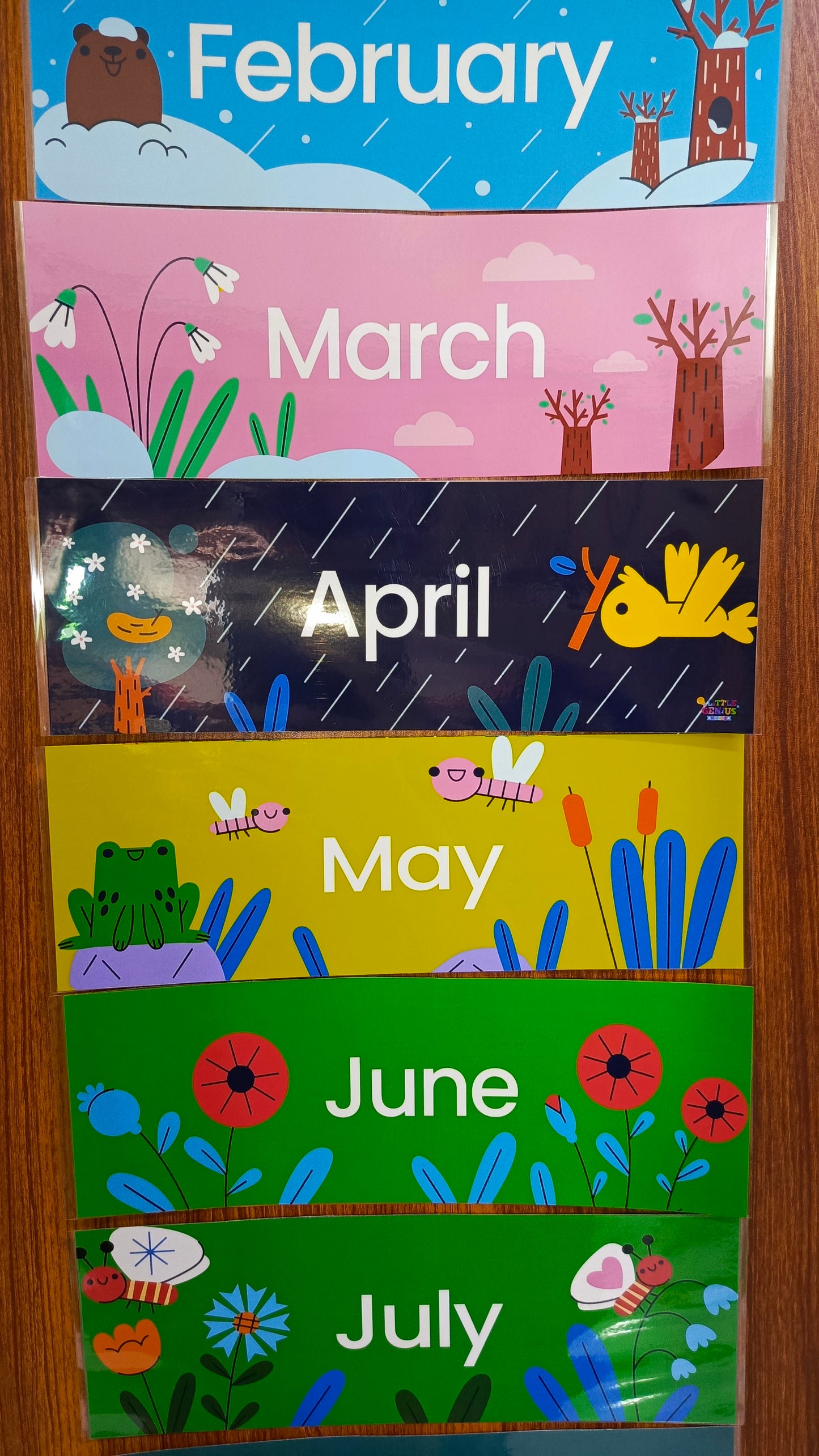 Names of the Months Flashcards β Floral Illustrated Wall Decor for Kids' Rooms & Classrooms (Includes Title Card)