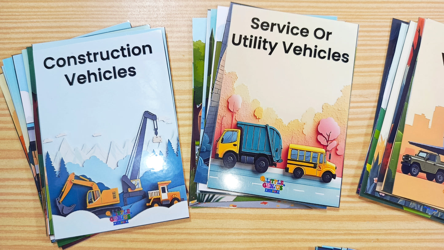 Types of Transportations flashcarde bundle