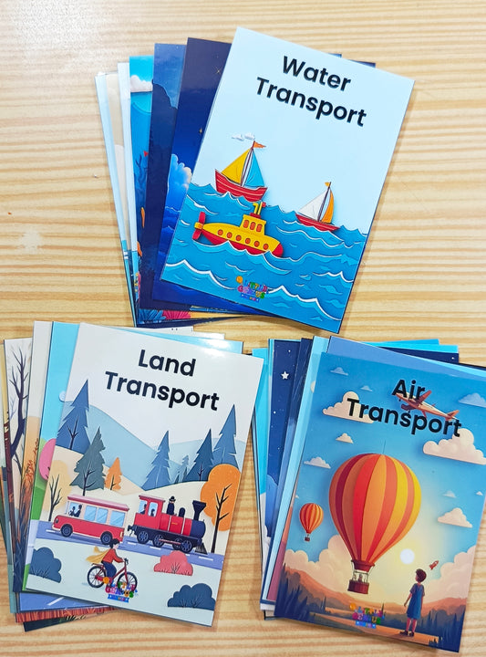 Types of Transportations flashcarde bundle