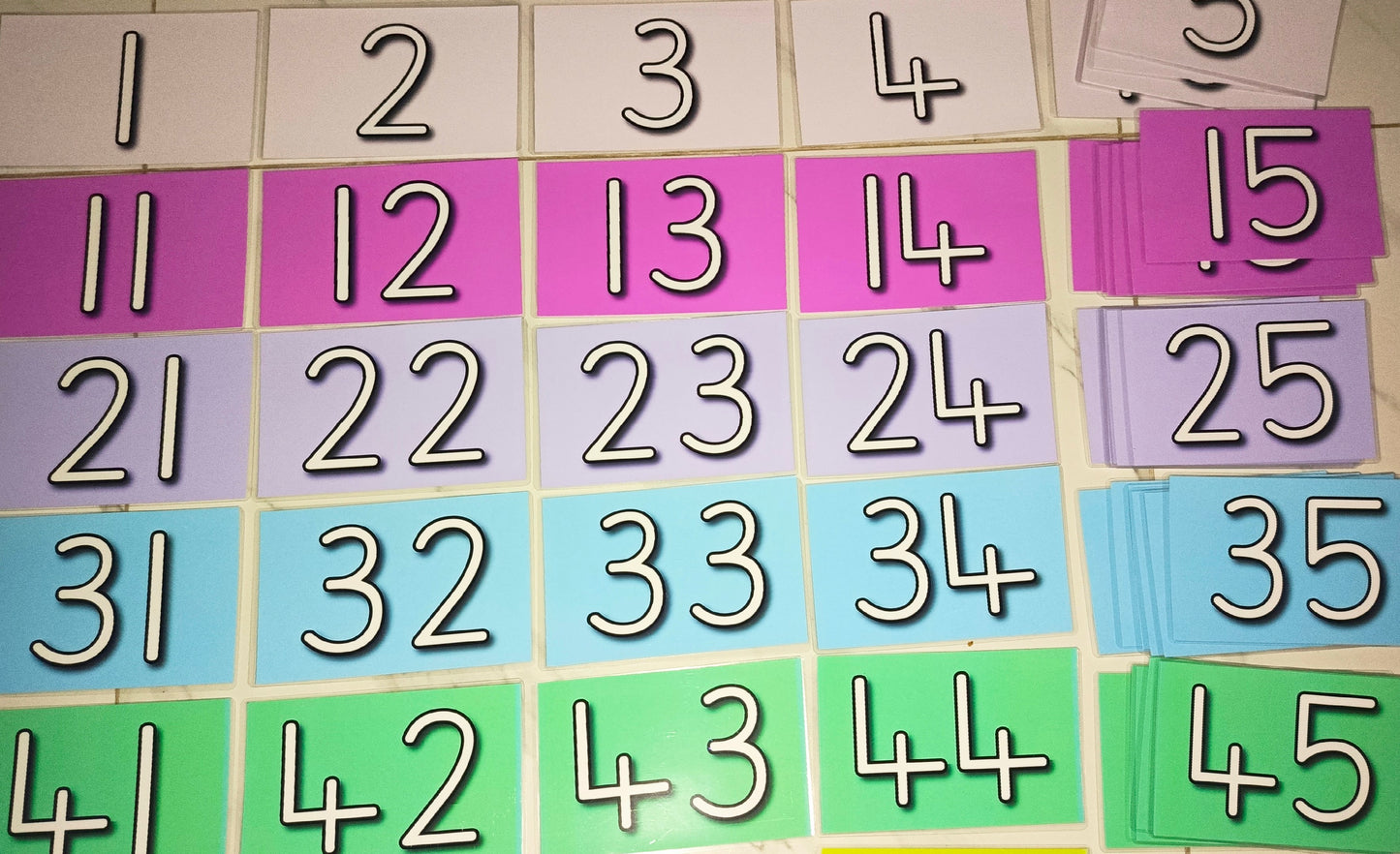 Counting 1-100 Flashcards