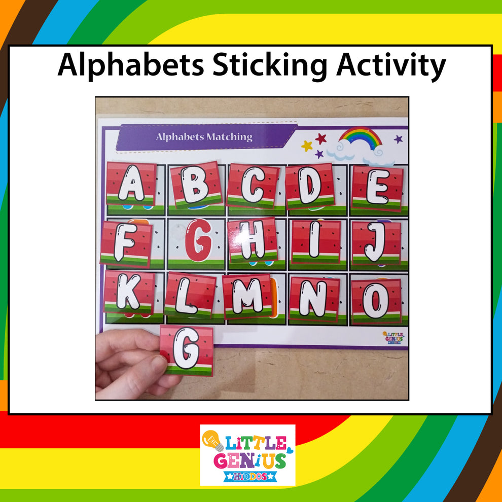 Sticky Abc Full Alphabet A–Z – Velcro-Based Sticking Activity Busybook Activity ...