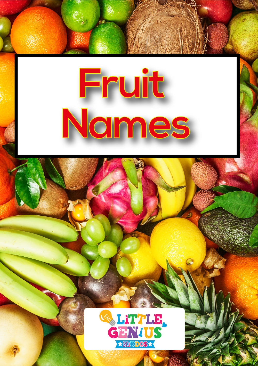 17 Fruits Flashcards – Colorful &amp; Educational Visual Learning Tool