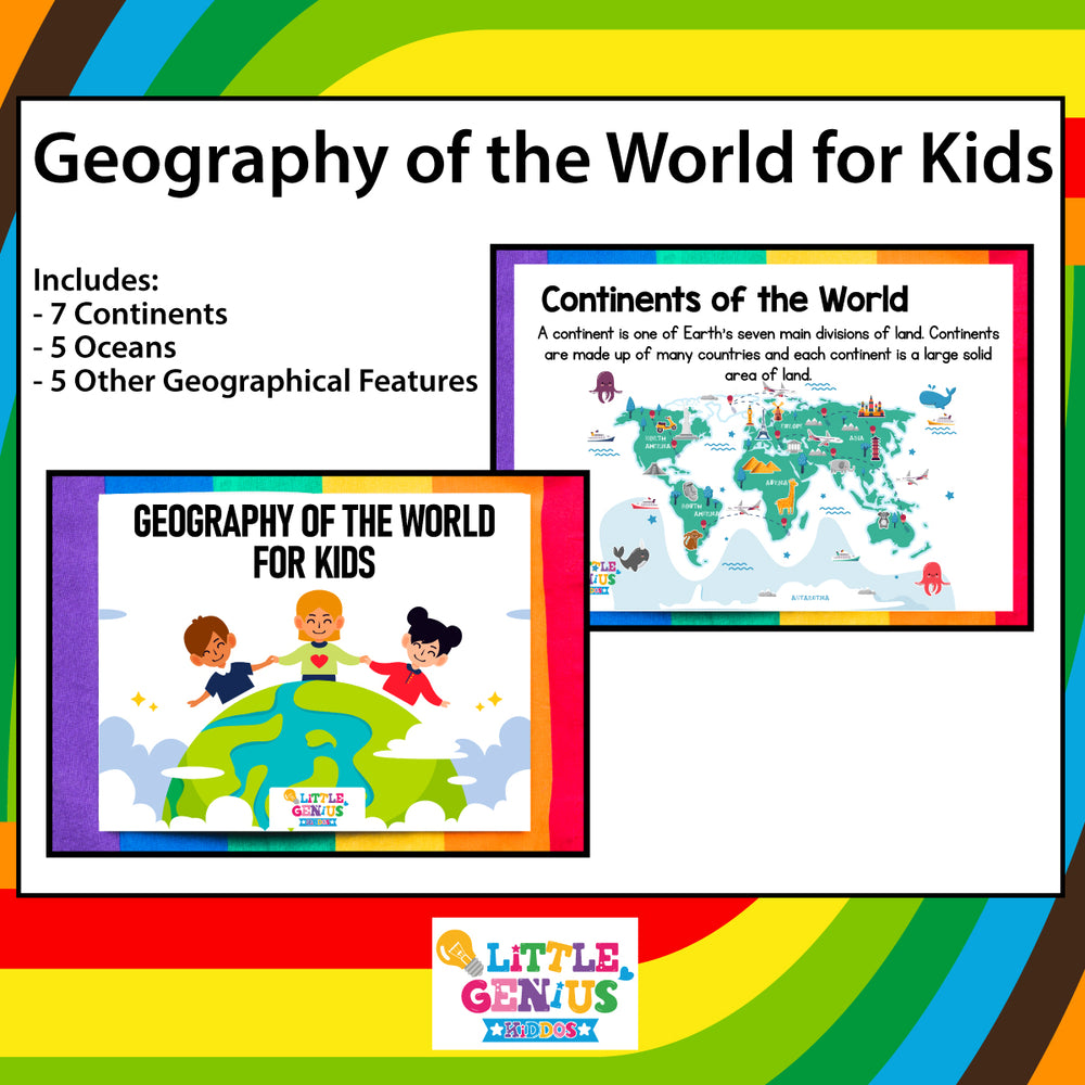 Geography of the World Flashcards – For Kids