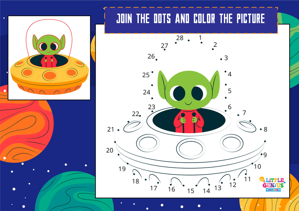 Join the Dots & Color Flashcards Activity – With Marker (Set of 9)