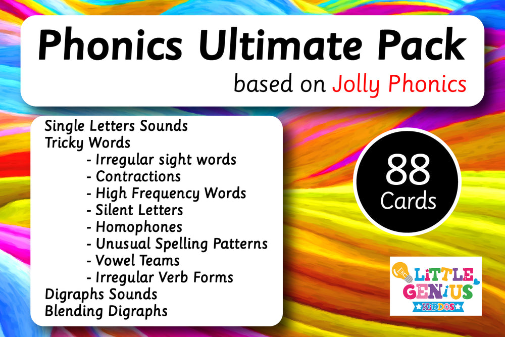 Phonics Ultimate Pack – 88 Cards | Complete Jolly Phonics Learning Kit for Early Readers