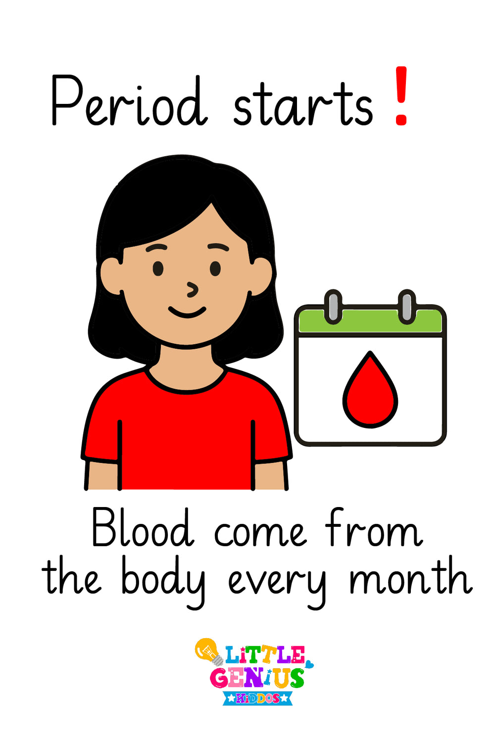 Understanding My Period – Menstrual Flashcards for Non-Verbal & Young Girls | Therapist-Recommended Visual Guide (13 Cards)