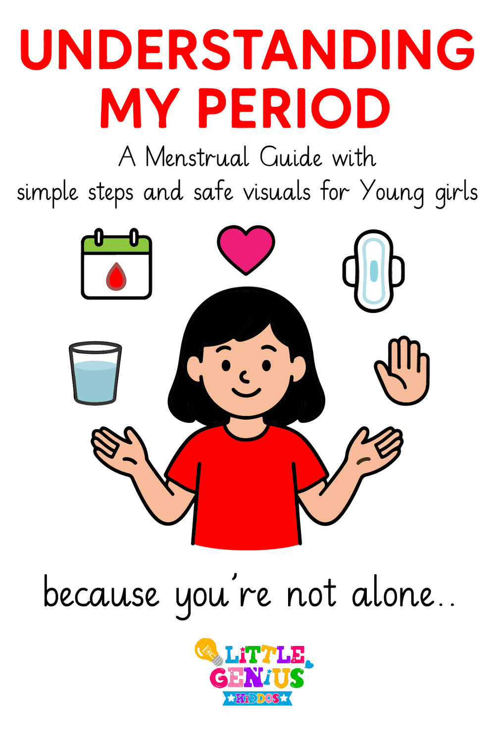 Understanding My Period – Menstrual Flashcards for Non-Verbal & Young Girls | Therapist-Recommended Visual Guide (13 Cards)