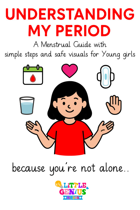 Understanding My Period – Menstrual Flashcards for Non-Verbal & Young Girls | Therapist-Recommended Visual Guide (13 Cards)