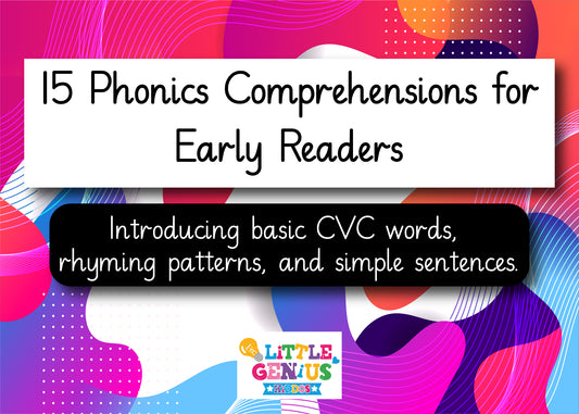 15 Phonics & CVC Comprehension Cards – For Early Readers