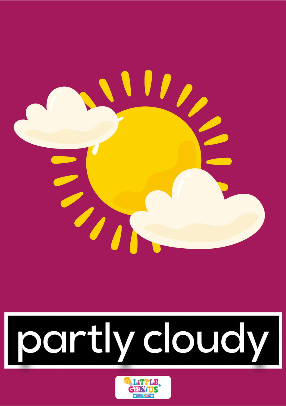 9 Kinds of Weather Flashcards – Early Learning Set