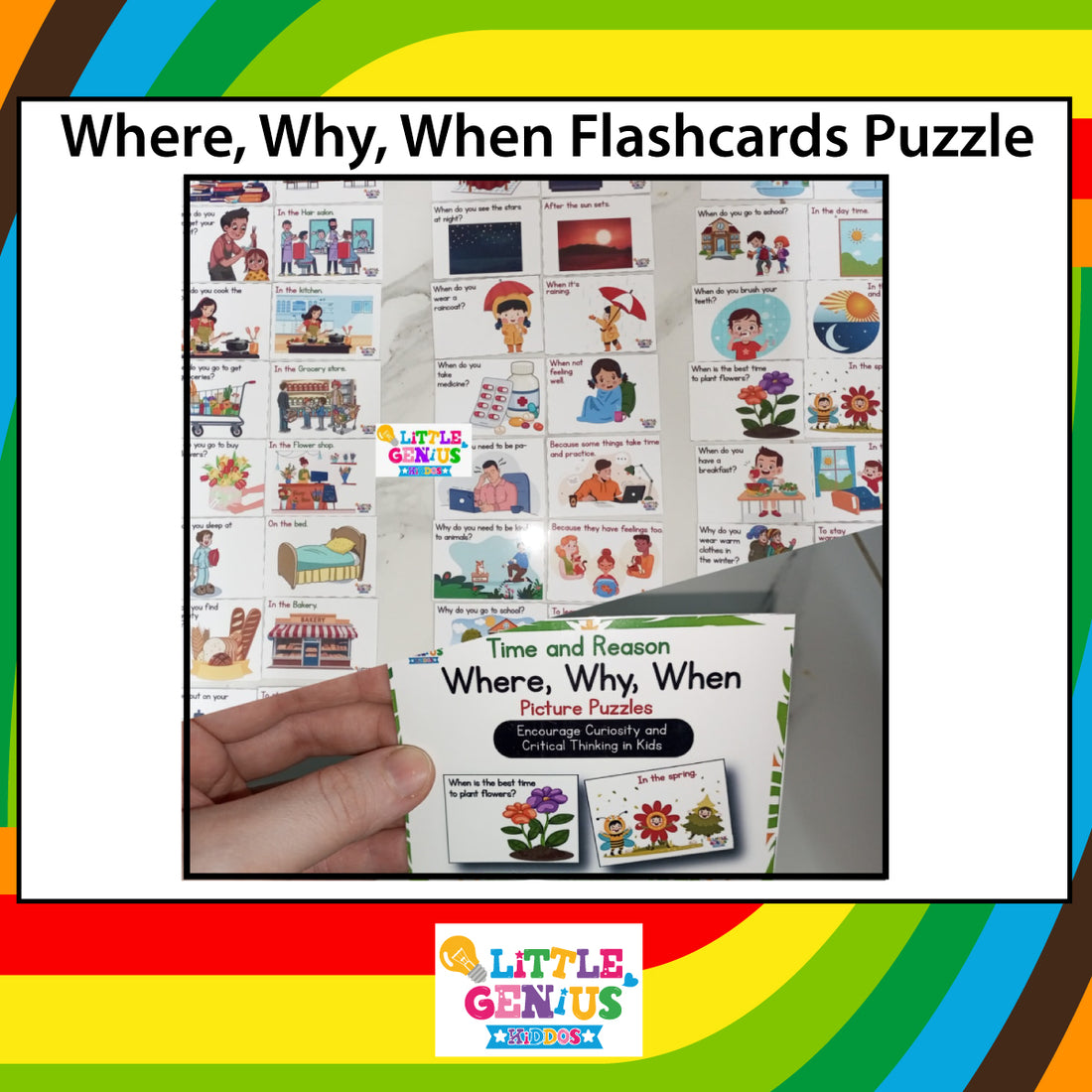 Where, Why, When – Flashcards Puzzle Set – Little Genius Kiddos