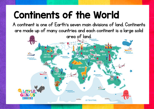Geography of the World Flashcards – For Kids