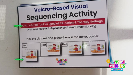 Visual Sequencing Life Skills Kit | Velcro-Based Activities for Autism & Special Education| ABLLS-R supported