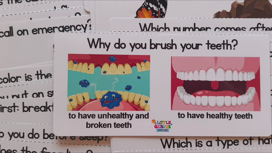 WH-Questions Flashcards – 51 Cards with 2 Visual Choices Each | Speech Therapy & Language Development Tool ABLLS-R Supportrd
