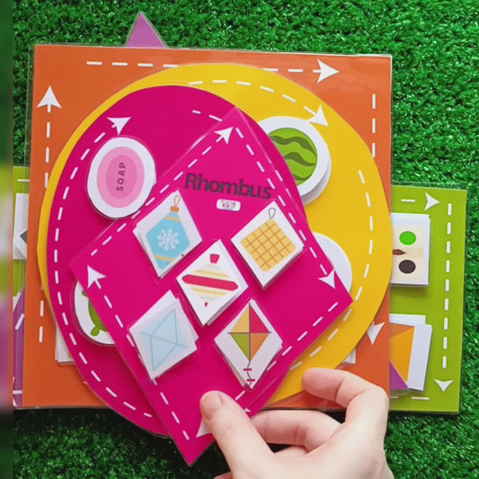 Shape Sorting & Matching Activity Board Flashcards