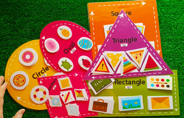 Shape Sorting & Matching Activity Board Flashcards