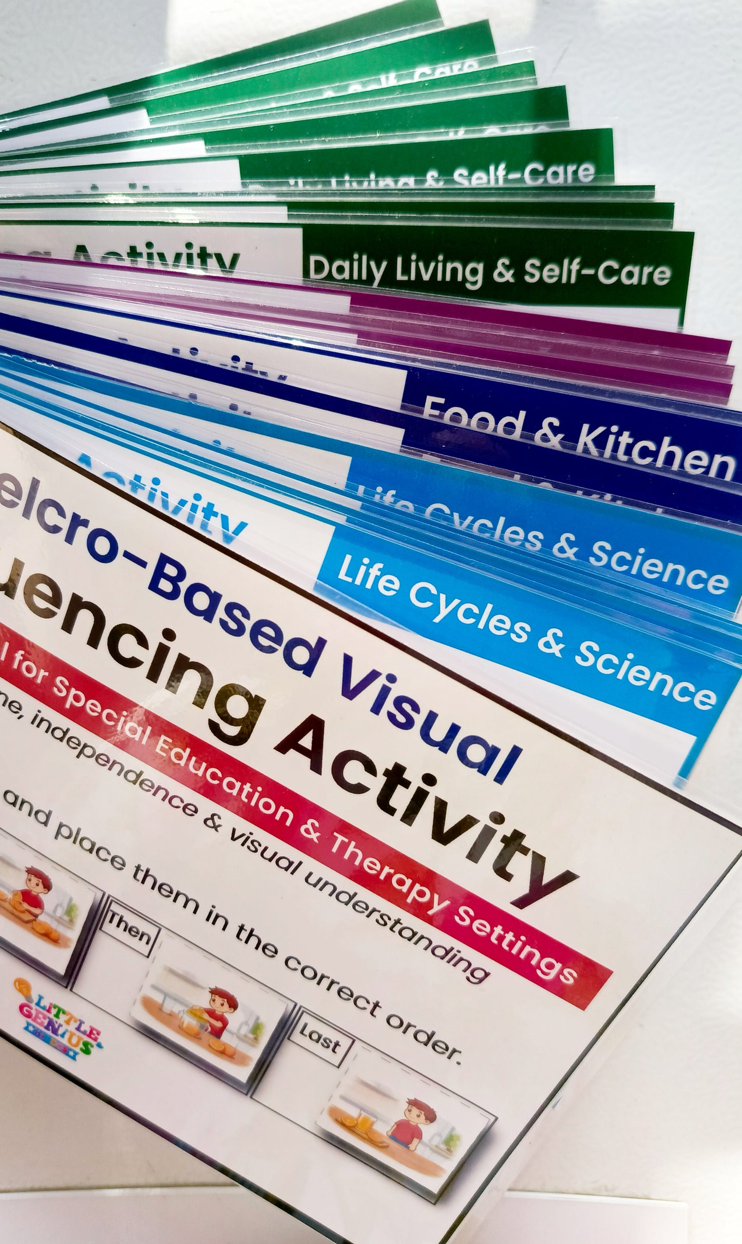 Visual Sequencing Life Skills Kit | Velcro-Based Activities for Autism & Special Education| ABLLS-R supported