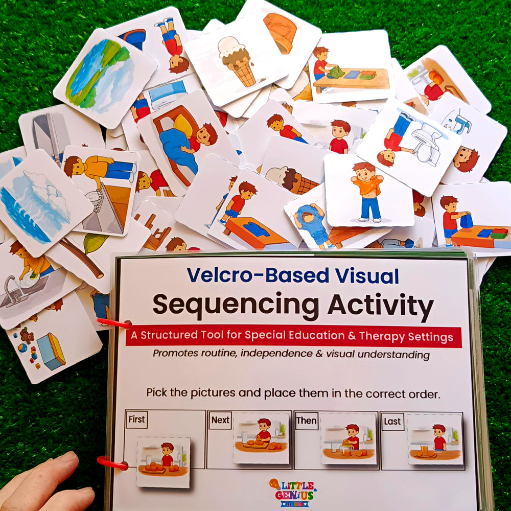 Visual Sequencing Life Skills Kit | Velcro-Based Activities for Autism & Special Education| ABLLS-R supported Resources