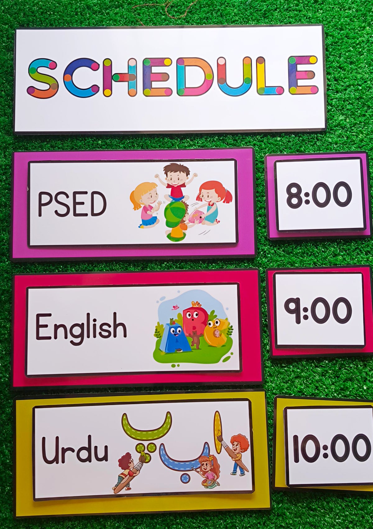 Classroom Schedule With Stick-ons For Classroom Decor