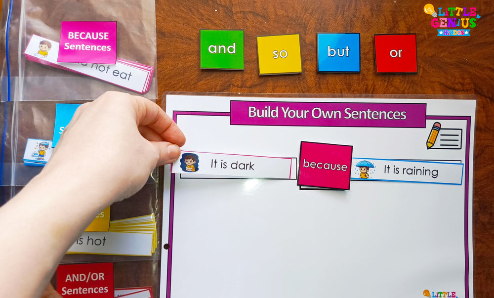 LGK Level 4 – Sentence Connectors (Conjunctions) Kit | ABLLS-R & VB-MAPP Aligned Language Development Tool