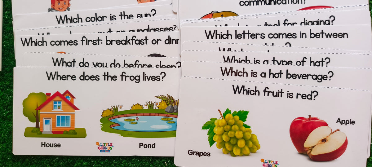 WH-Questions Flashcards – 51 Cards with 2 Visual Choices Each | Speech Therapy & Language Development Tool ABLLS-R Supportrd